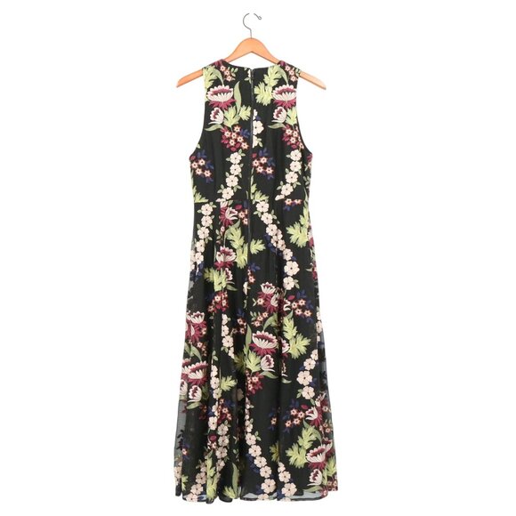 NWT Alice + Olivia Sheena Black Floral Embroidered Midi Maxi Dress 10 - Picture 10 of 10